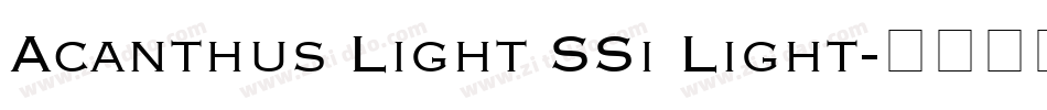 Acanthus Light SSi Light字体转换